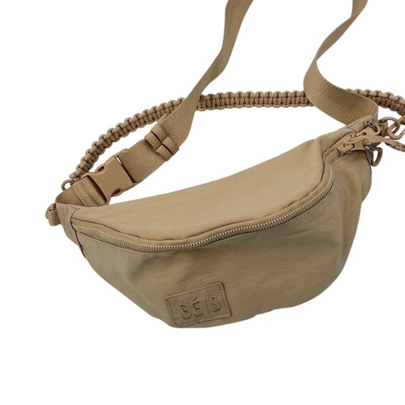 BÉIS Belt Bag Crossbody Fanny Pack Adjustable Strap Beige Pink - Picture 4 of 7